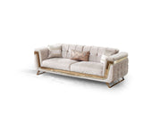 Milano Max 3-pieces (Sofa & Loveseat & Chair) Livingroom in Cream - 200-MAX-MIL-KEN020-DAR020-ELA020-321