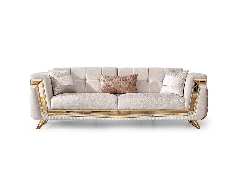 Milano Max Convertible Loveseat in Cream - 200-MAX-MIL-KEN020-DAR020-ELA020-2
