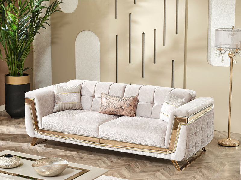 Milano Max Convertible Loveseat in Cream - 200-MAX-MIL-KEN020-DAR020-ELA020-2