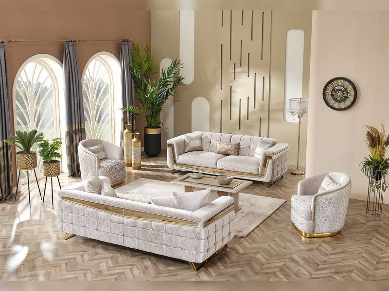 Milano Max Convertible Loveseat in Cream - 200-MAX-MIL-KEN020-DAR020-ELA020-2