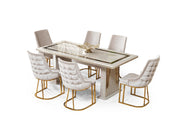 Milano Max Diningroom (Consol With Mirror & Dining Table & 6 Dining Chair) - 200-MAX-MIL-DT-6-SET