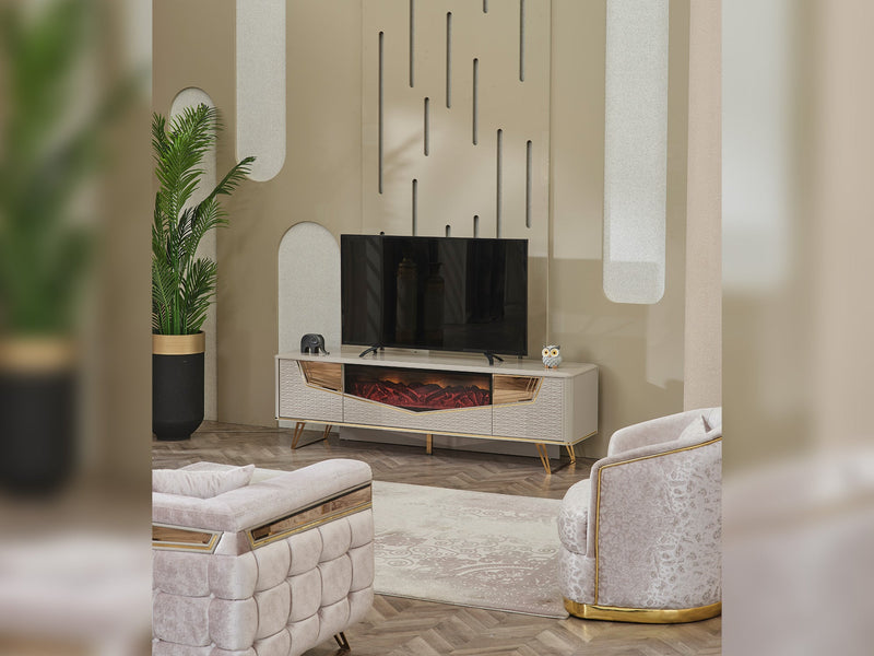 Milano Max Tv Stand With Fire Place - 200-MAX-MIL-TV