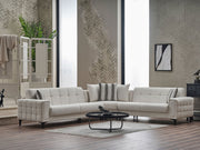 Milano Sectional Sofa in Cream - 200-SER-MIL-PINAR03-S