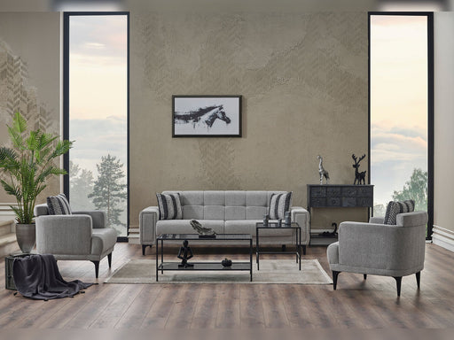 Milano Ser 3-pieces (Sofa & Loveseat & Chair) Livingroom in Grey - 200-SER-MIL-PINAR17-321