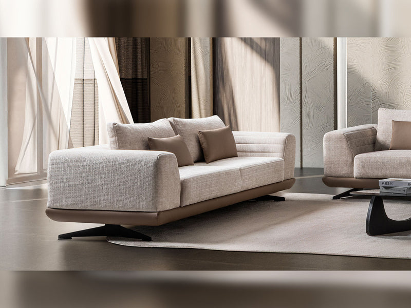 Milano Stationary Loveseat in Grey - 200-ST-MIL-CREMONA15-2