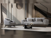 Milano Stationary Loveseat in Grey - 200-ST-MIL-CREMONA15-2