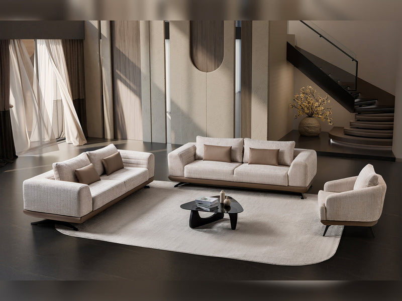 Milano Stationary Sofa in Brown - 200-ST-MIL-CREMONA06-321