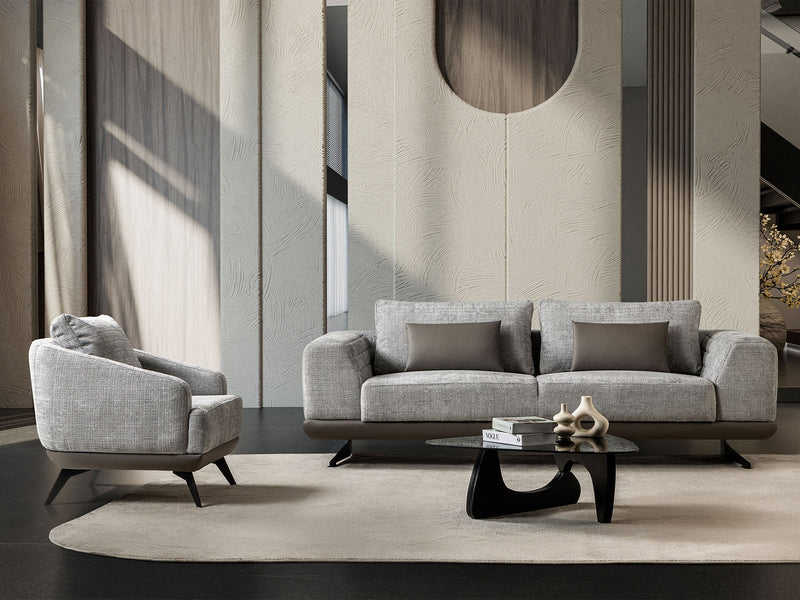 Milano Stationary Sofa in Brown - 200-ST-MIL-CREMONA06-321