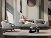 Milano Stationary Sofa in Grey - 200-ST-MIL-CREMONA15-321