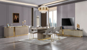 Milena Ivory 7-Piece Dining Set - MILENA DS-7PC