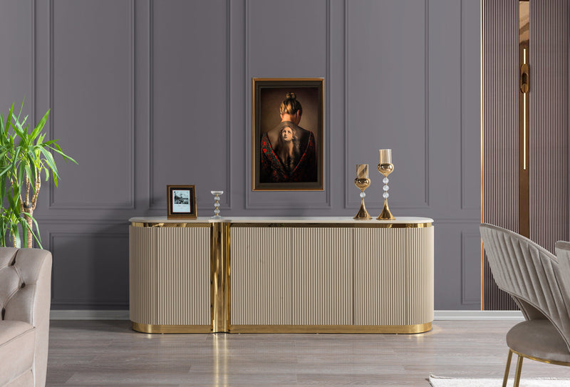 Milena Ivory Dining Server - MILENAIV-SRV