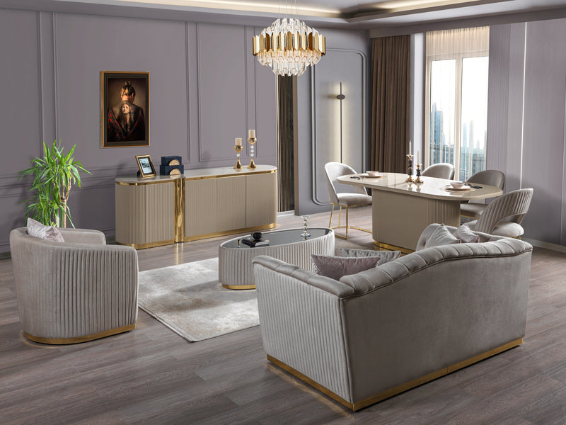 Milena Ivory Dining Server - MILENAIV-SRV