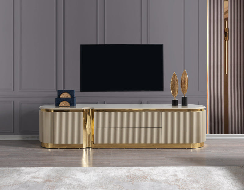 Milena Ivory Tv Stand - MILENAIV-TV