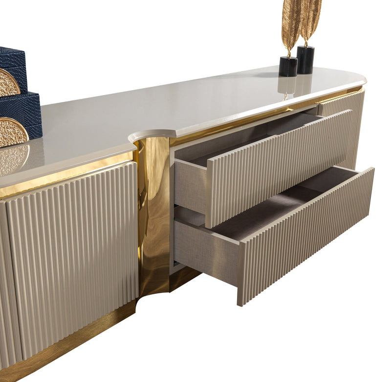 Milena Ivory Tv Stand - MILENAIV-TV