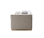 Milena Ivory Velvet Sofa & Loveseat - MILENAIV-SL