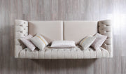 Milena Ivory Velvet Sofa & Loveseat - MILENAIV-SL