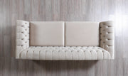 Milena Ivory Velvet Sofa & Loveseat - MILENAIV-SL
