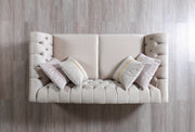 Milena Ivory Velvet Sofa & Loveseat - MILENAIV-SL