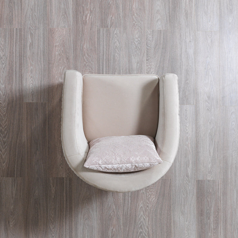 Milena Ivory Velvet Sofa & Loveseat - MILENAIV-SL