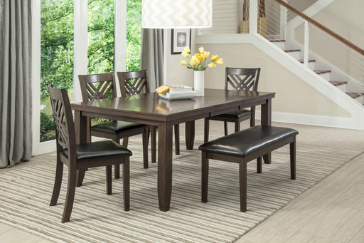 Miley - Brown Rectangular Shape Dining Table with Butterfly Leaf Mechanism - D241-Table