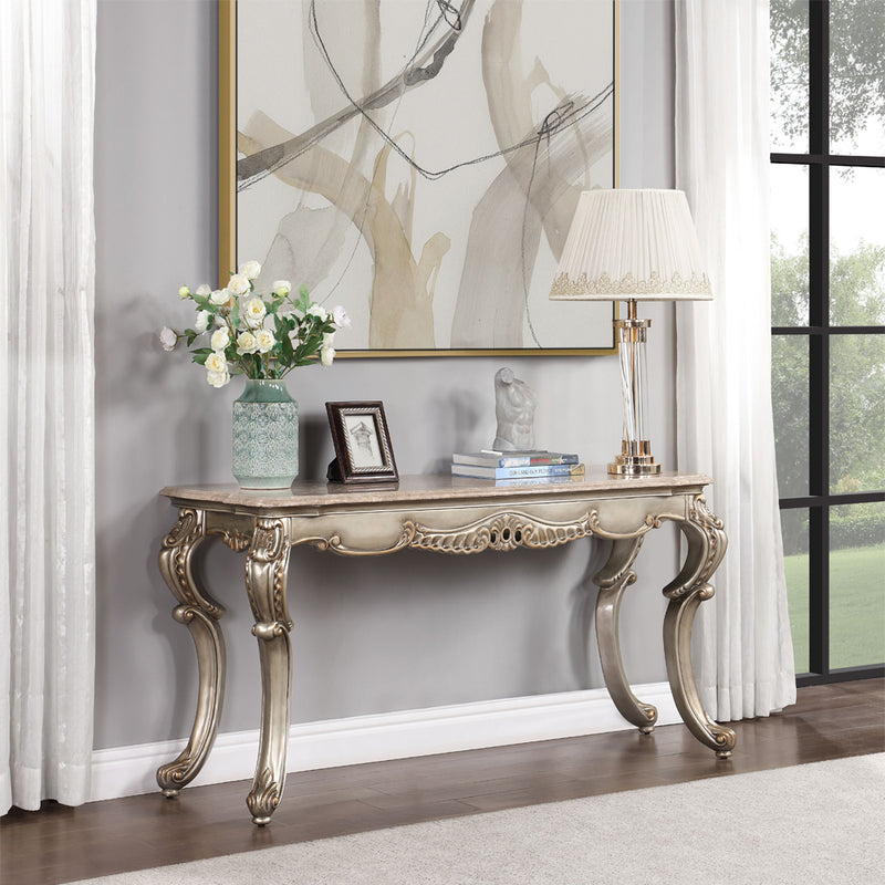 Miliani Sofa Table W/Marble Top - LV01785
