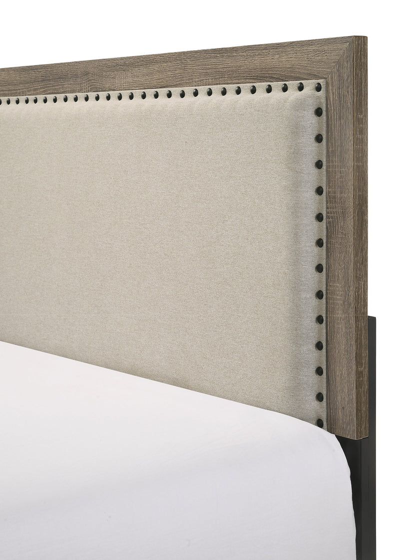 Mille Brownish Gray Upholstered Bedroom Set - Gate FurnitureBedroom Set