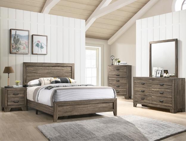 Millie Brown Twin Panel Bed - Gate FurnitureTwin Bed