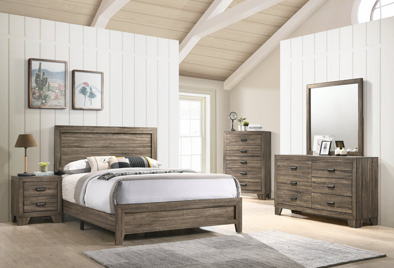 Millie Brownish Gray Panel Bedroom Set - Gate FurnitureBedroom Set