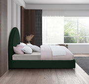 Milo Boucle Fabric King Bed Green - Gate FurnitureKing Bed