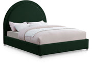 Milo Boucle Fabric Queen Bed Green - Gate FurnitureQueen Bed