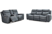 Mindanao Steel Power Reclining Living Room Set - Gate FurniturePower Reclining Living Room Set