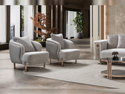 Mirage 3-pieces (Sofa & Loveseat & Chair) Livingroom Set - Bronze - 200-ST-MIR-EMK 774-V1-BRO-321