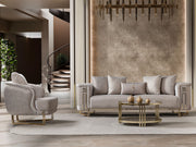 Mirage 3-pieces (Sofa & Loveseat & Chair) Livingroom Set - Bronze - 200-ST-MIR-EMK 774-V1-BRO-321
