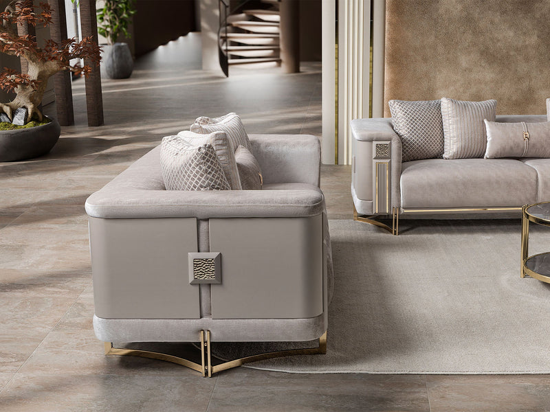 Mirage 3-pieces (Sofa & Loveseat & Chair) Livingroom Set - Bronze - 200-ST-MIR-EMK 774-V1-BRO-321