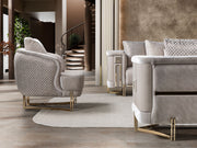 Mirage 3-pieces (Sofa & Loveseat & Chair) Livingroom Set - Bronze - 200-ST-MIR-EMK 774-V1-BRO-321