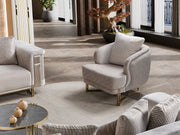 Mirage 3-pieces (Sofa & Loveseat & Chair) Livingroom Set - Bronze - 200-ST-MIR-EMK 774-V1-BRO-321