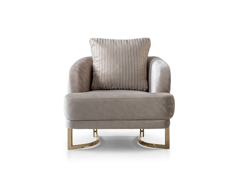 Mirage 3-pieces (Sofa & Loveseat & Chair) Livingroom Set - Bronze - 200-ST-MIR-EMK 774-V1-BRO-321
