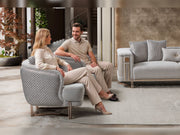 Mirage 3-pieces (Sofa & Loveseat & Chair) Livingroom Set - Gold - 200-ST-MIR-KENZO20-GOL-321