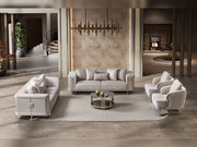 Mirage 3-pieces (Sofa & Loveseat & Chair) Livingroom Set - Gold - 200-ST-MIR-KENZO20-GOL-321