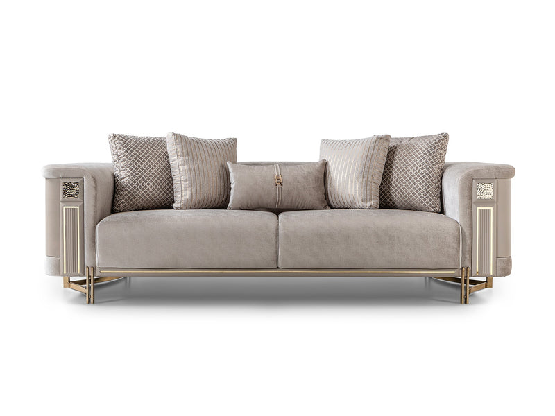 Mirage 3-pieces (Sofa & Loveseat & Chair) Livingroom Set - Gold - 200-ST-MIR-KENZO20-GOL-321