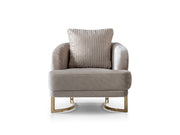 Mirage 3-pieces (Sofa & Loveseat & Chair) Livingroom Set - Gold - 200-ST-MIR-KENZO20-GOL-321