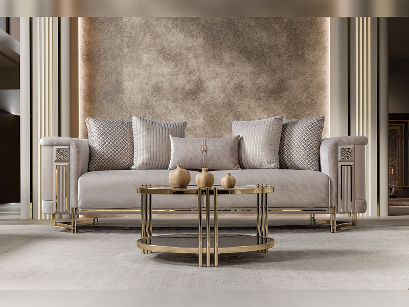 Mirage Stationary Loveseat - Gold - 200-ST-MIR-KENZO20-GOL-2