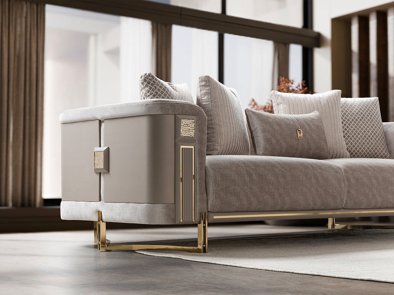 Mirage Stationary Loveseat - Gold - 200-ST-MIR-KENZO20-GOL-2