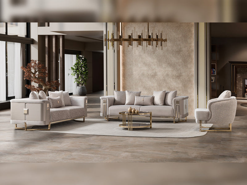 Mirage Stationary Loveseat - Gold - 200-ST-MIR-KENZO20-GOL-2