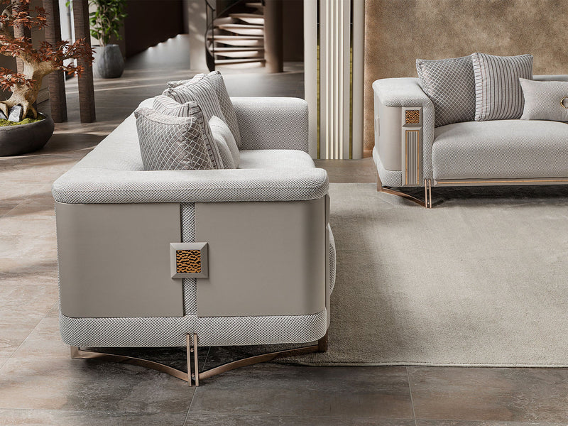 Mirage Stationary Loveseat - Gold - 200-ST-MIR-KENZO20-GOL-2