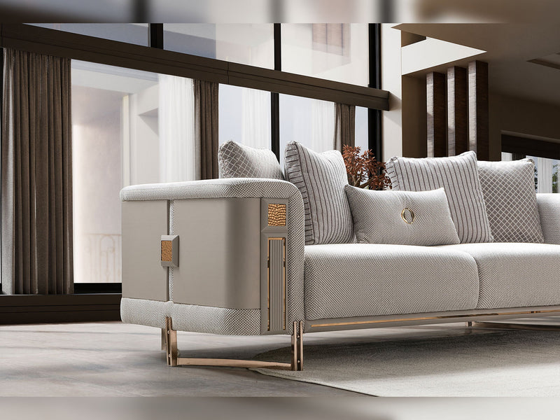 Mirage Stationary Loveseat - Gold - 200-ST-MIR-KENZO20-GOL-2