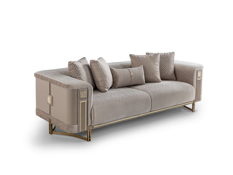 Mirage Stationary Loveseat - Gold - 200-ST-MIR-KENZO20-GOL-2