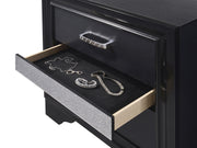 Miranda 3-drawer Nightstand Bedside Table Black - 206362
