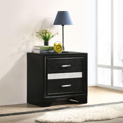 Miranda 3-drawer Nightstand Bedside Table Black - 206362