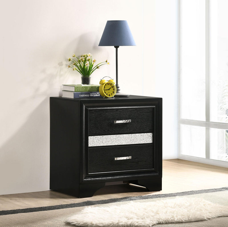 Miranda 3-drawer Nightstand Bedside Table Black - 206362